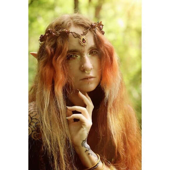 Fairy Elf Crown Headpiece Flower Fairy Woodland Raffle Halloween Cosplay main image 6